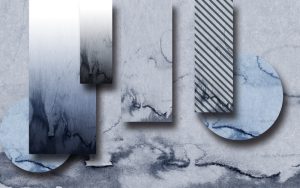پوستر دیواری طرح اشکال هندسی سنگ مرمر خاکستری