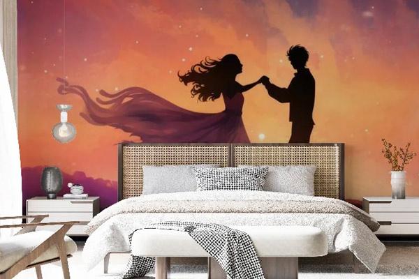 کاغذ دیواری اتاق خواب زن و شوهر