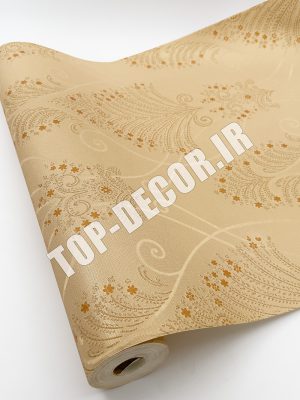کاغذ دیواری قابل شستشو PVC طرح گل و نقش برجسته