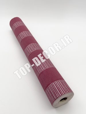کاغذ دیواری قابل شستشو PVC طرح راه‌راه مدرن سرخ آبی