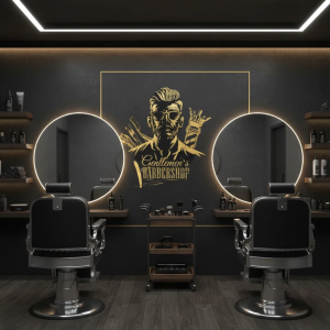 پوستر دیواری طرح سالن زیبایی چهره مردانه