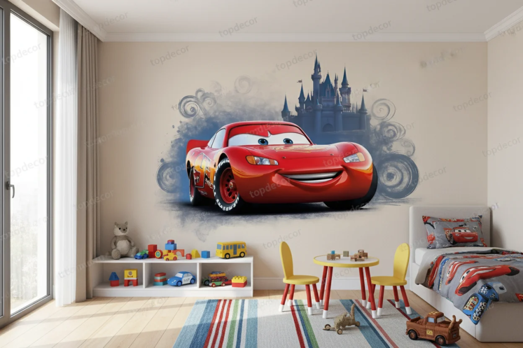 پوستر دیواری ماشین مک‌کوئین (Lightning McQueen)