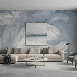 پوستر دیواری پرهای سفید