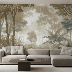 پوستر دیواری جنگل مه‌آلود گرمسیری