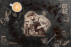 پوستر دیواری کافه مدل Coffee Barista 