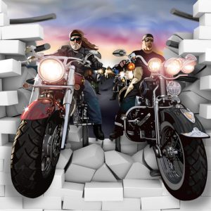 پوستر دیواری موتورسواران