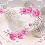 پوستر دیواری سه‌بعدی گل ارکیده