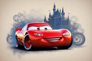 پوستر دیواری ماشین مک‌کوئین (Lightning McQueen)