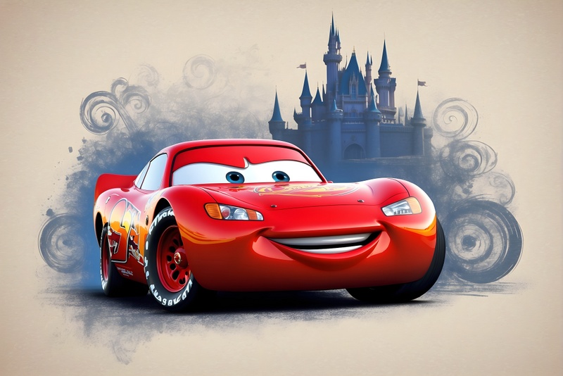پوستر دیواری ماشین مک‌کوئین (Lightning McQueen)
