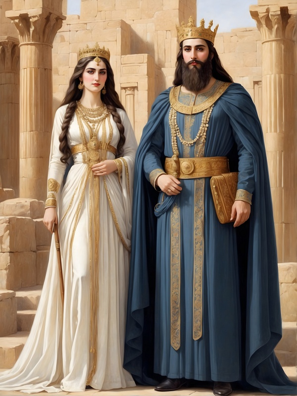پوستر دیواری سلطنتی پادشاه و ملکه