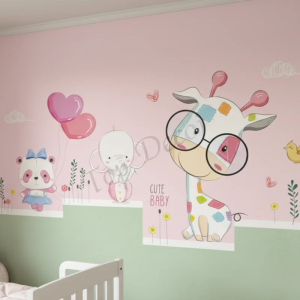 پوستر دیواری اتاق کودک حیوانات کارتونی