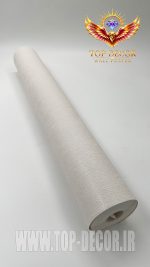 کاغذ دیواری سفید ساده اکلیلی PVC | قابل شستشو و با کیفیت - Image 2