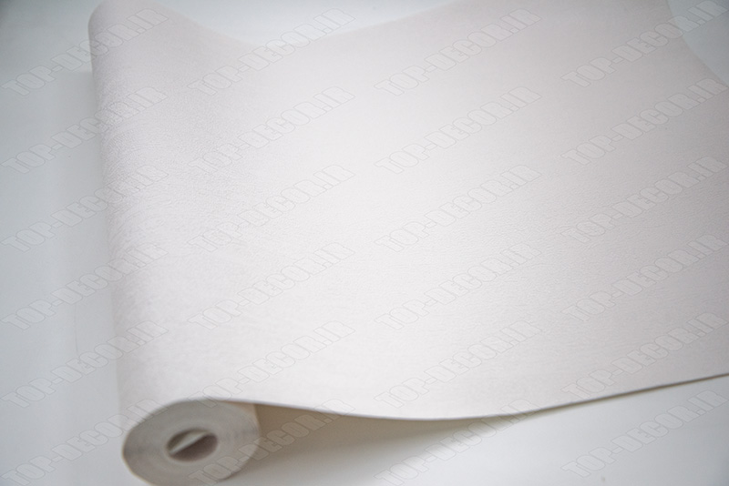 کاغذ دیواری سفید ساده اکلیلی با بافت پتینه‌ای PVC