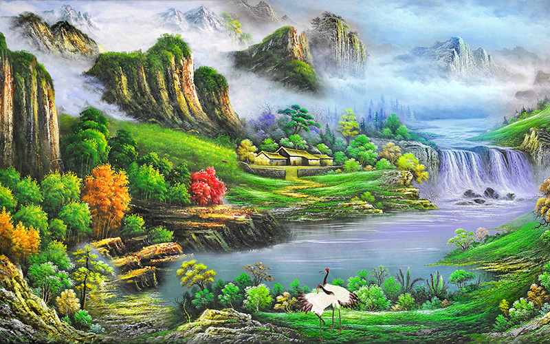 پوستر دیواری منظره کوهستان