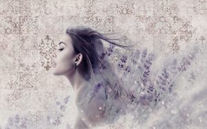 پوستر دیواری طرح زن و اسطوخودوس