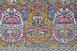 پوستر دیواری کاشی‌کاری سنتی ایرانی